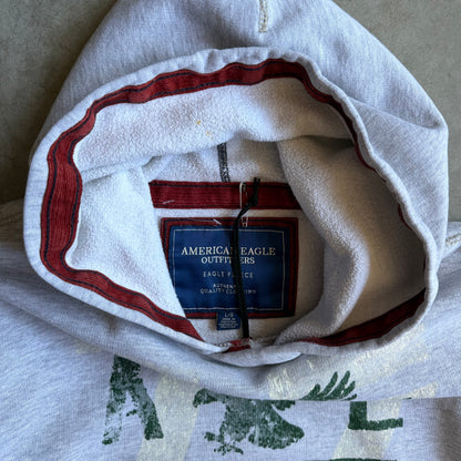 Y2K American Eagle Green Eagle Grey Sweatshirt