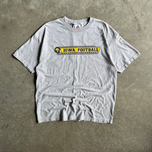 Y2K Iowa Hawkeyes Football Helmet & Spell-Out Tee