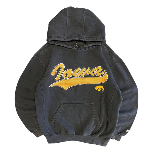 Y2K Iowa Logo Script Hoodie