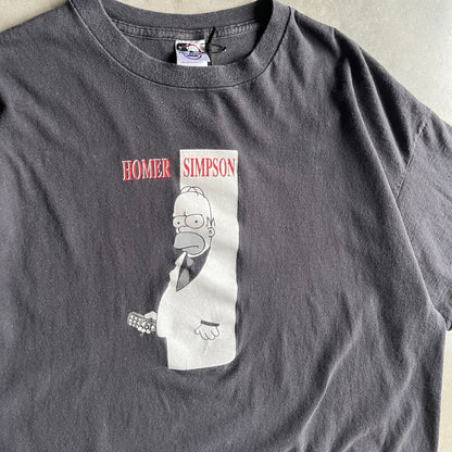 Y2K Homer Simpson Scarface Black Tee
