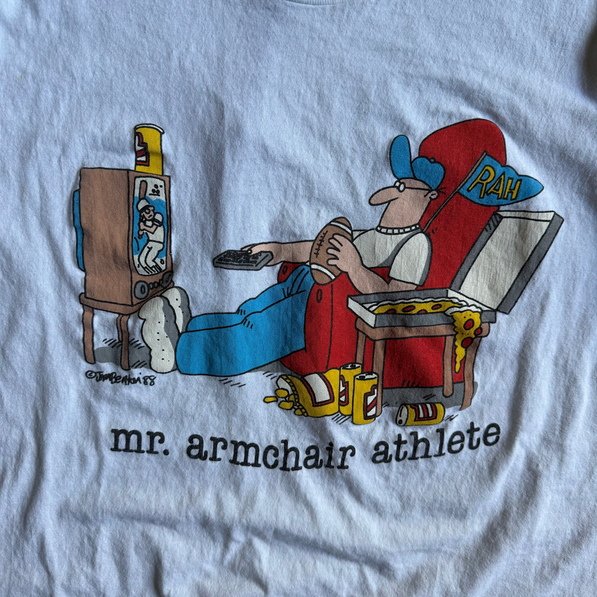 Vintage Mr Armchair Athlete Humor Tee