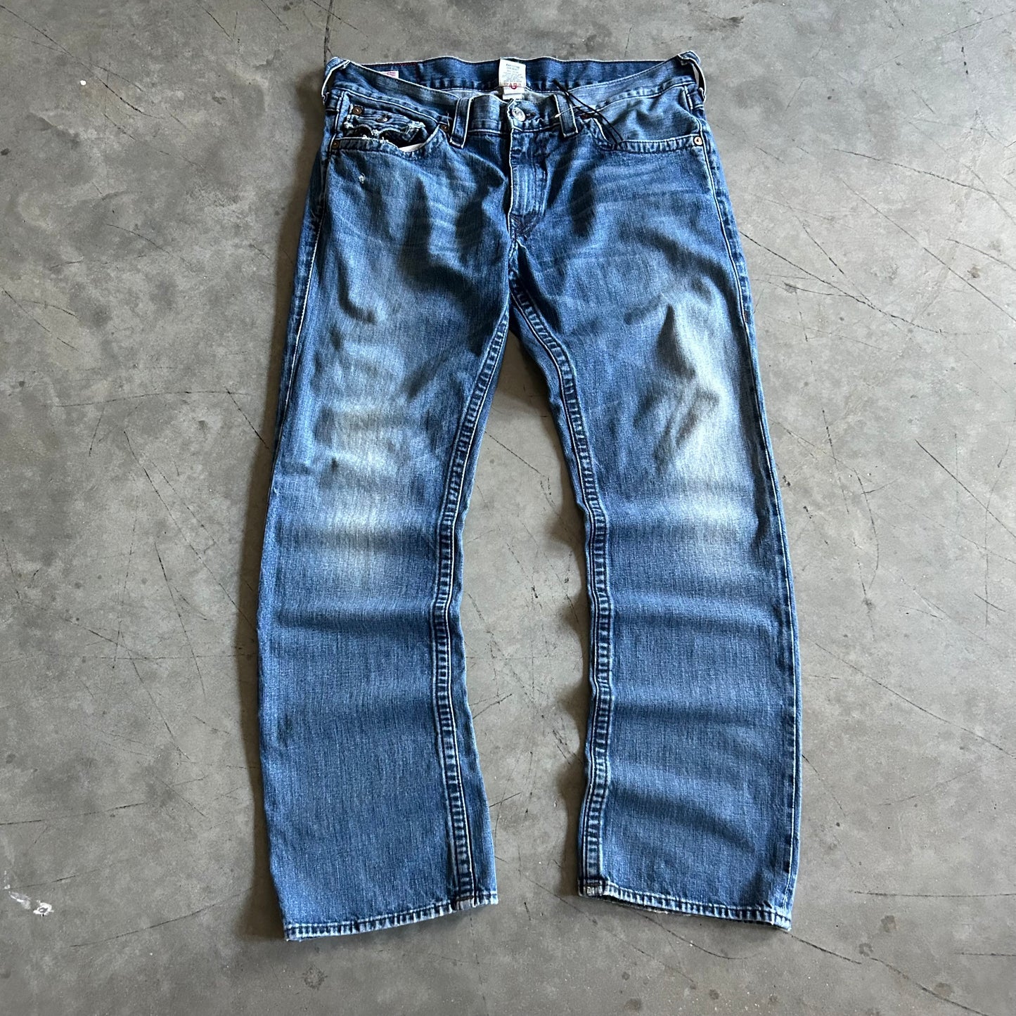 True Religion Sand Faded Blue Jeans