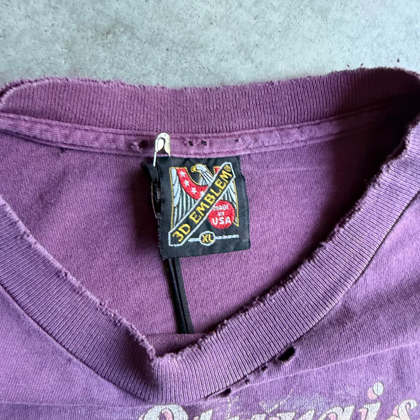 Vintage Sturgis ‘96 3D Emblem Native & Wolf Distressed Burgundy Tee