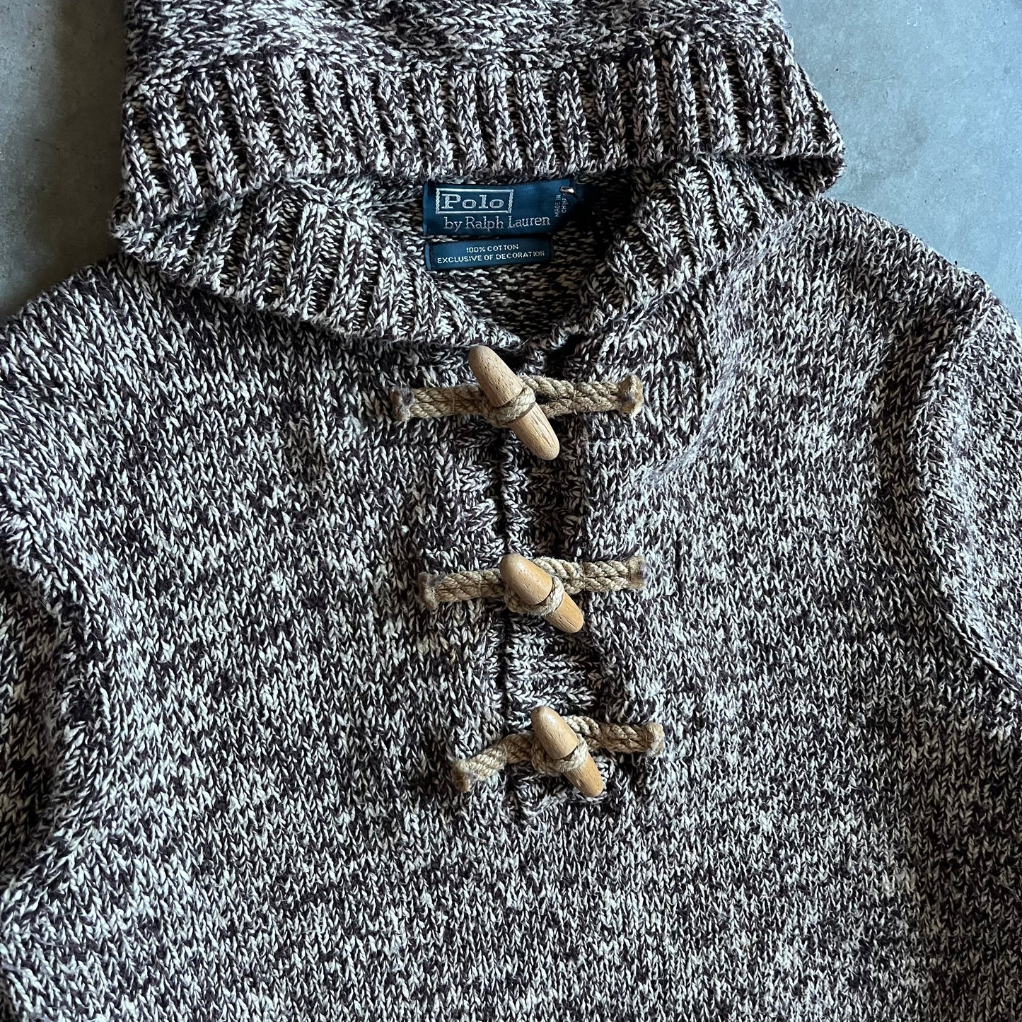 Vintage Polo Ralph Lauren Toggle Knit Hoodie
