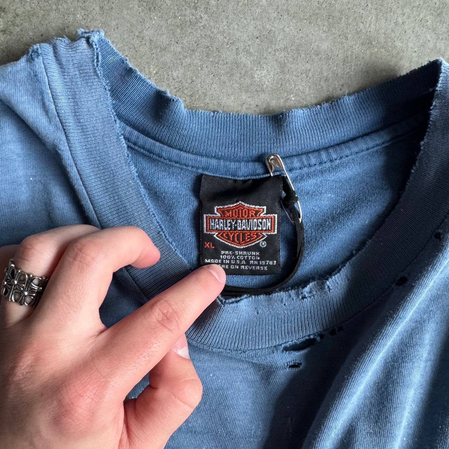 Vintage Harley Davidson Distressed Midnight Train Tee