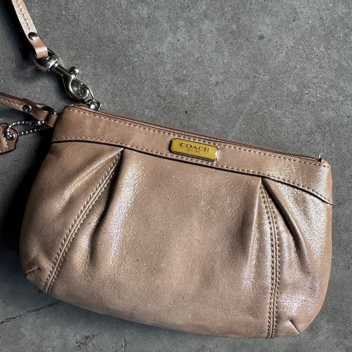 Coach Y2K Gold Wristlet