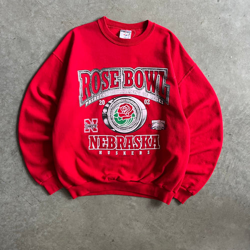 2002 Nebraska Huskers Rose Bowl Red Sweatshirt