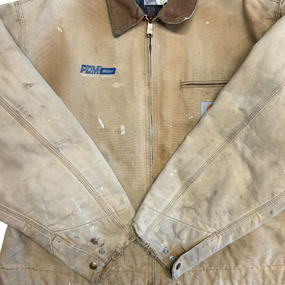 Carhartt ‘J97 BRN’ Distressed Brown Detroit Jacket