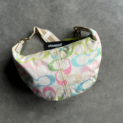 Y2K Coach Scribble Pink/White/Green/Blue Large Hobo