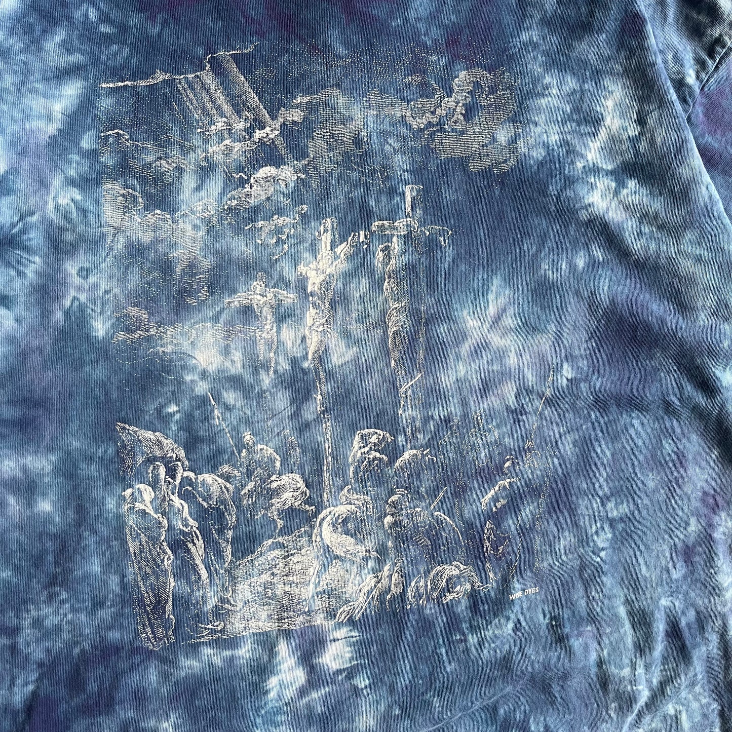 Vintage Gustave Dore Crucifixion Tie Dye Jesus T Shirt