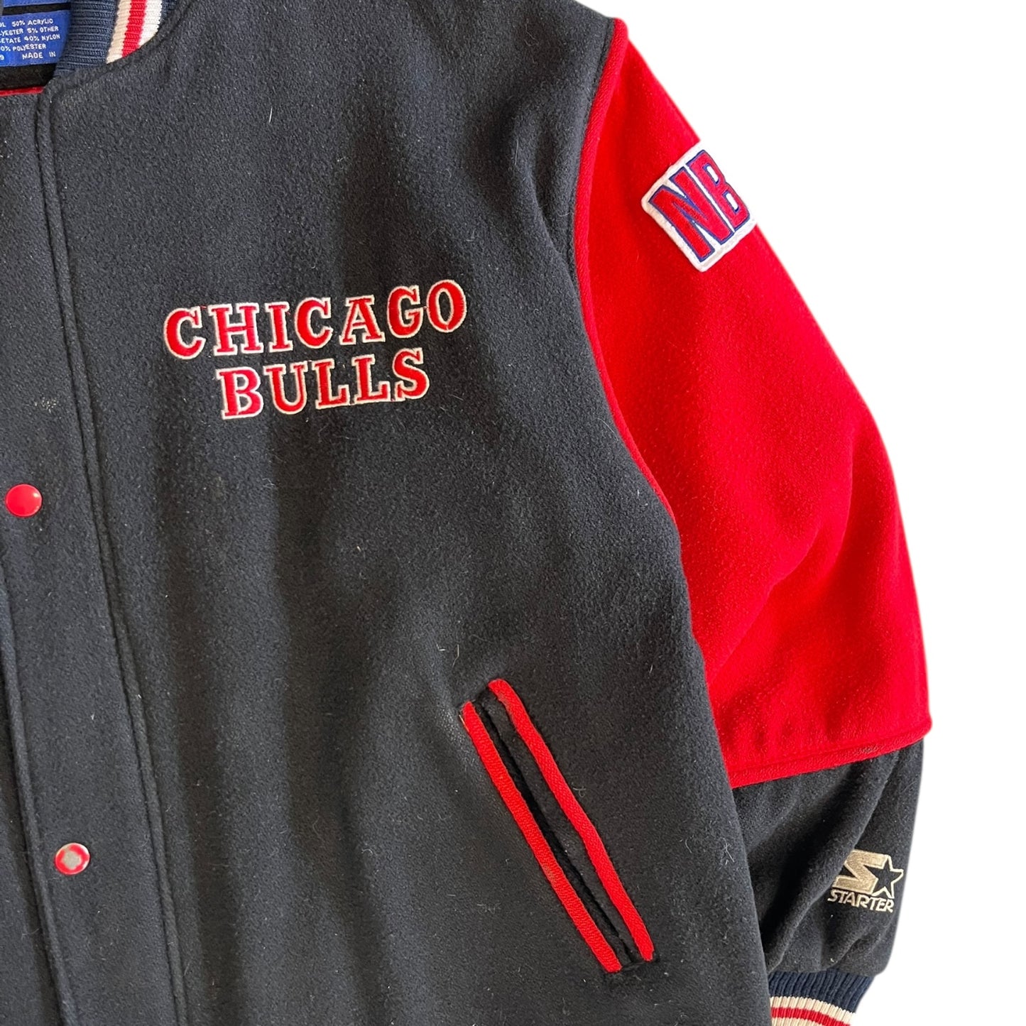 Vintage Starter Chicago Bulls Wool Varsity Jacket