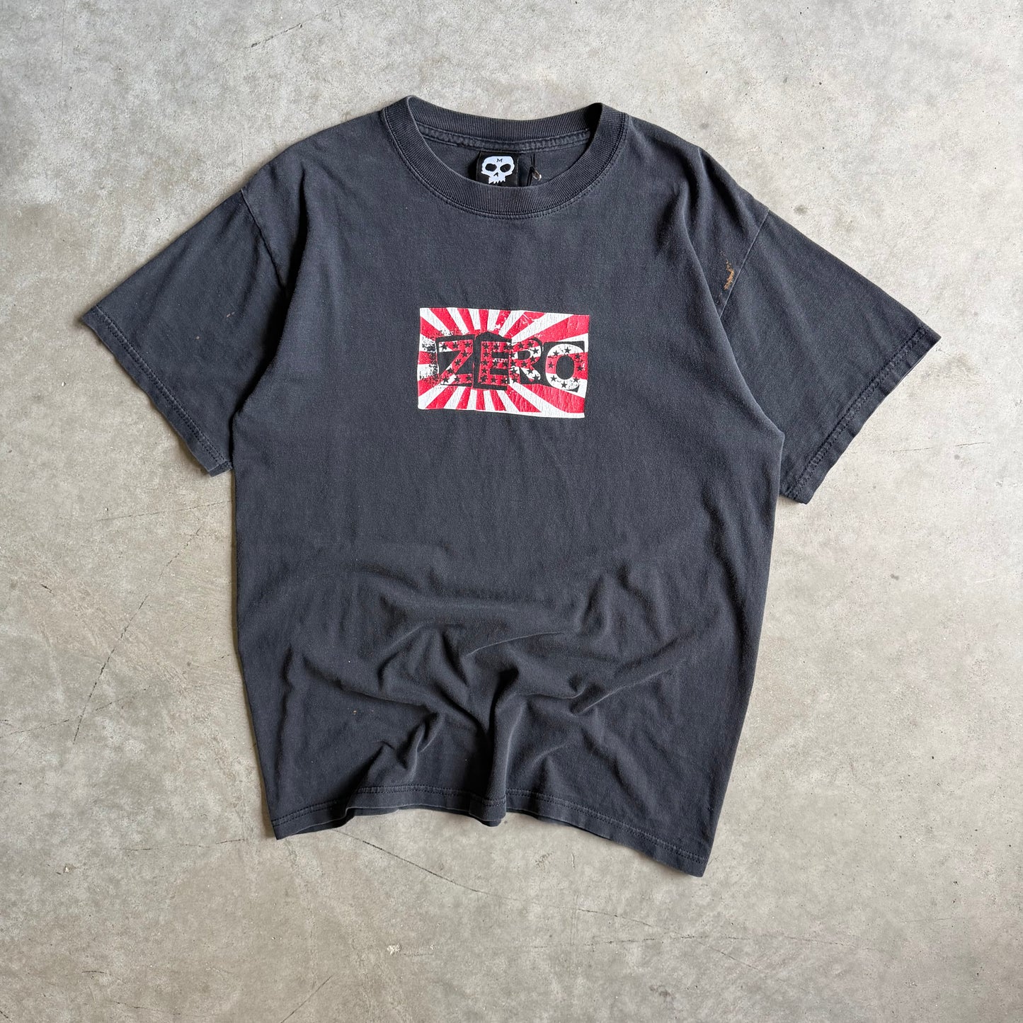 Vintage Zero Japan Rising Sun Flag Box Logo Tee