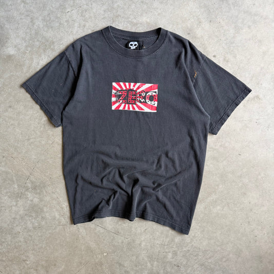 Vintage Zero Japan Rising Sun Flag Box Logo Tee
