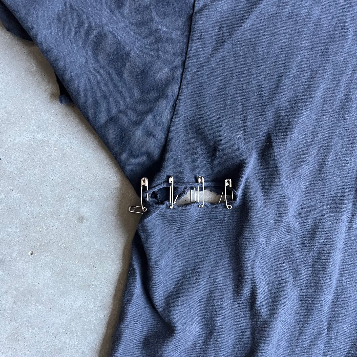 Vintage Thrashed Safety Pin Repair Texas Chainsaw Massacre Tee