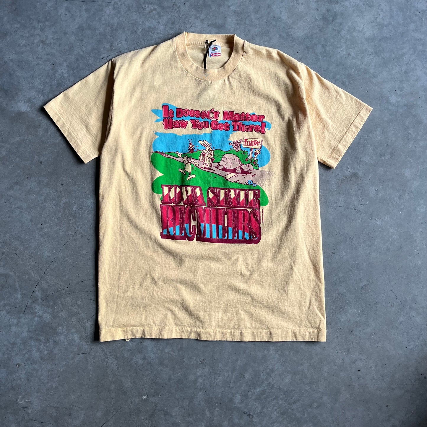 Vintage Iowa State Cyclones Rec Milers Tortoise and Hare Tee