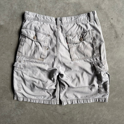 Y2K Levi’s Grey Distressed Utility Cargo Shorts