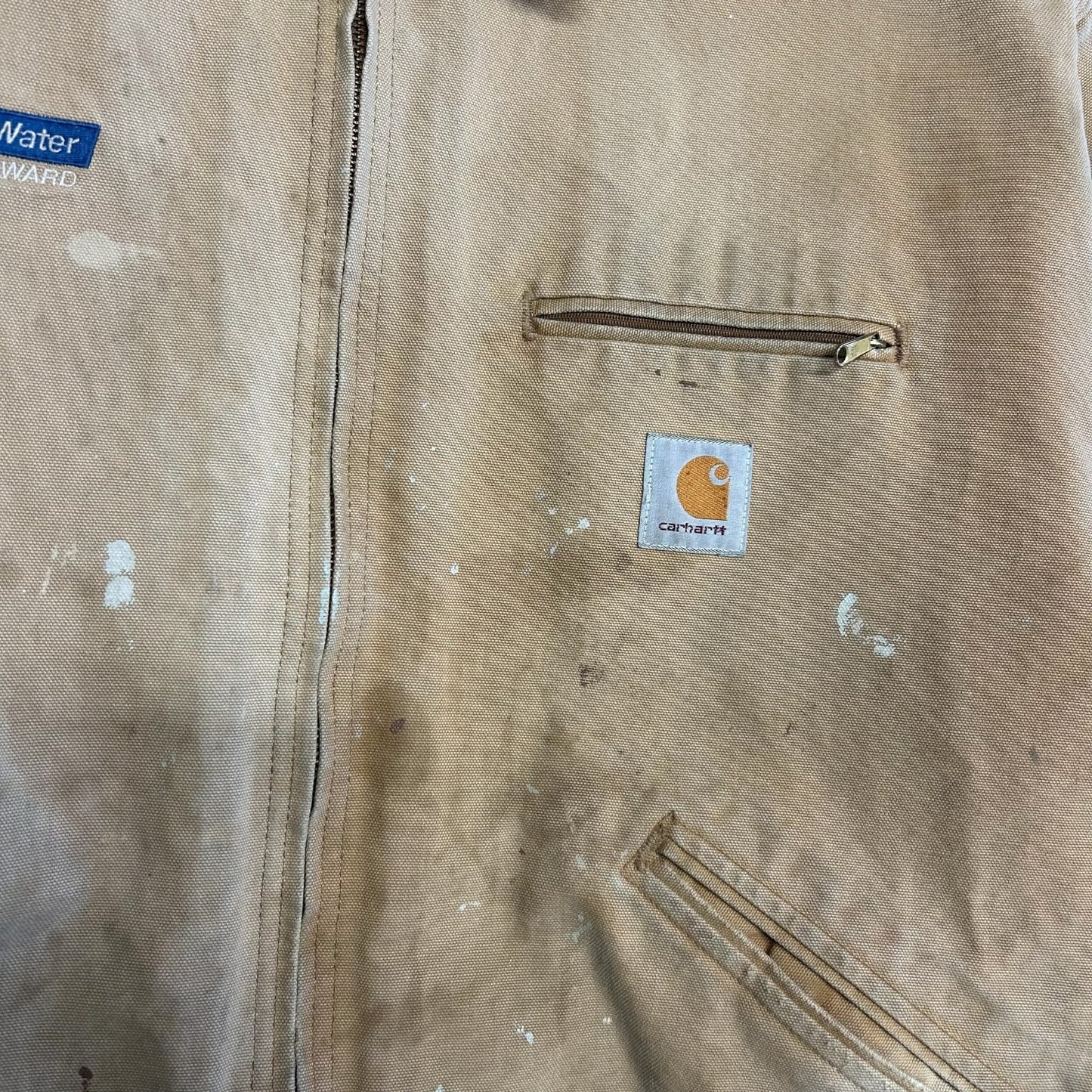 Carhartt ‘J97 BRN’ Distressed Brown Detroit Jacket