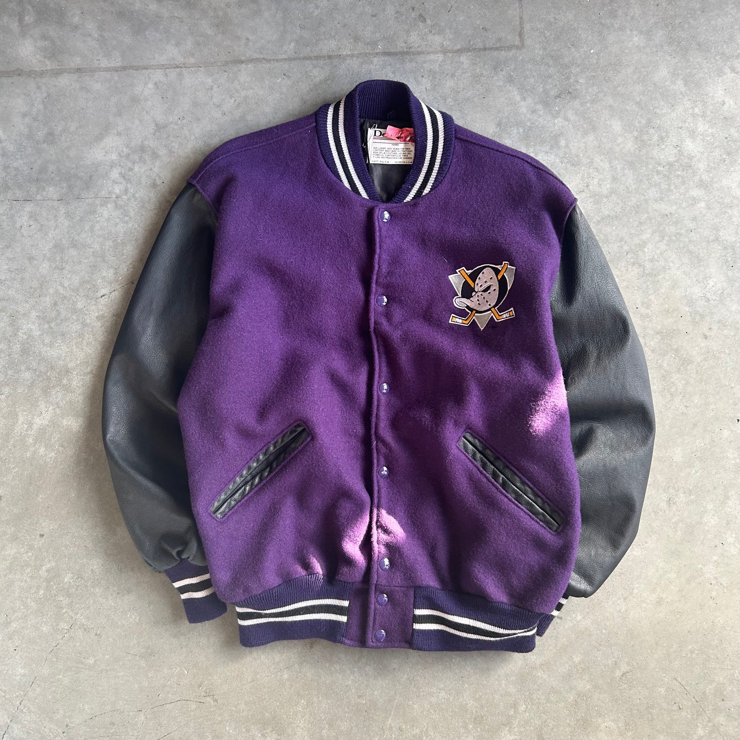 Vintage DeLong Anaheim Mighty Ducks Varsity Jacket