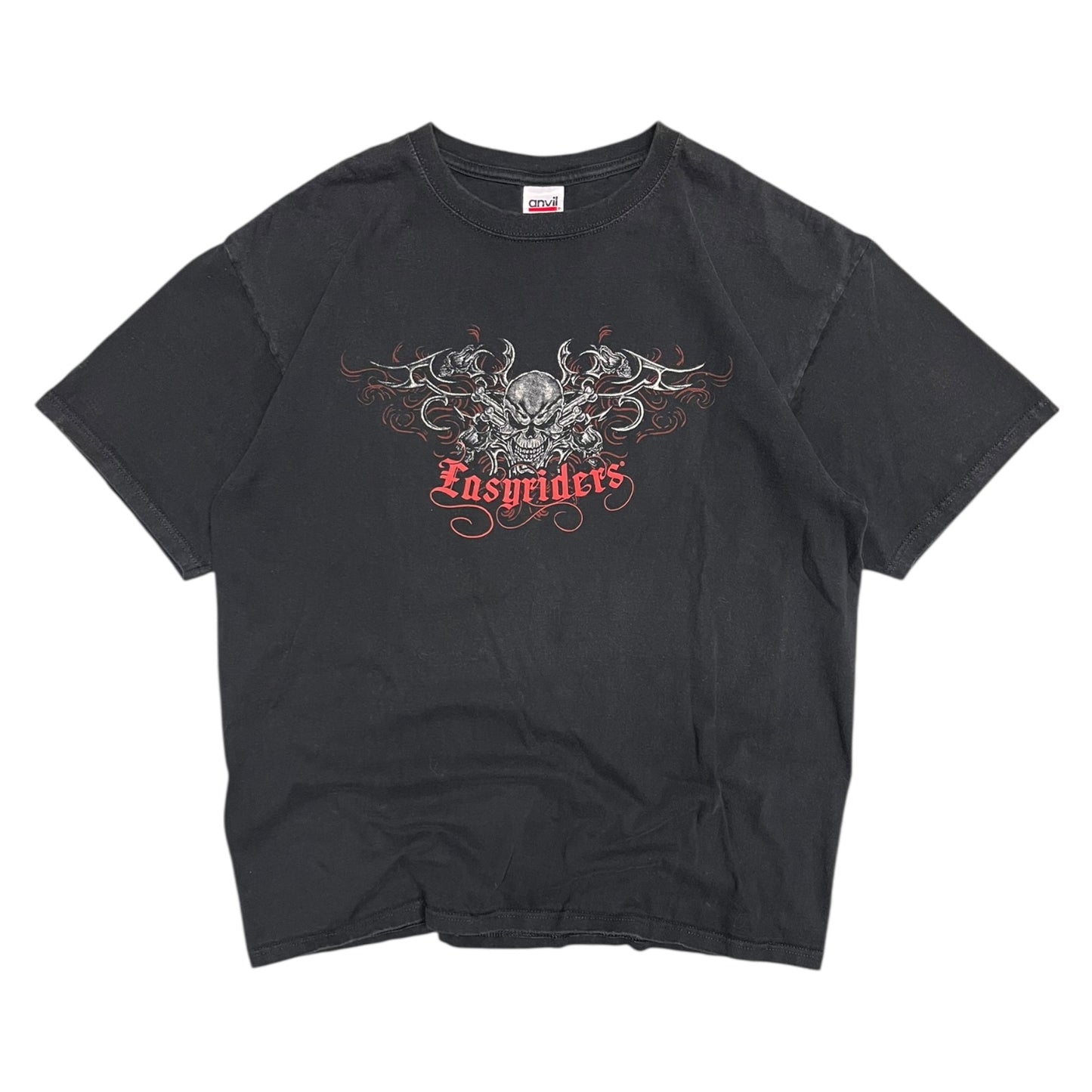 Y2K Easyriders Skull and Tribal Print Tee