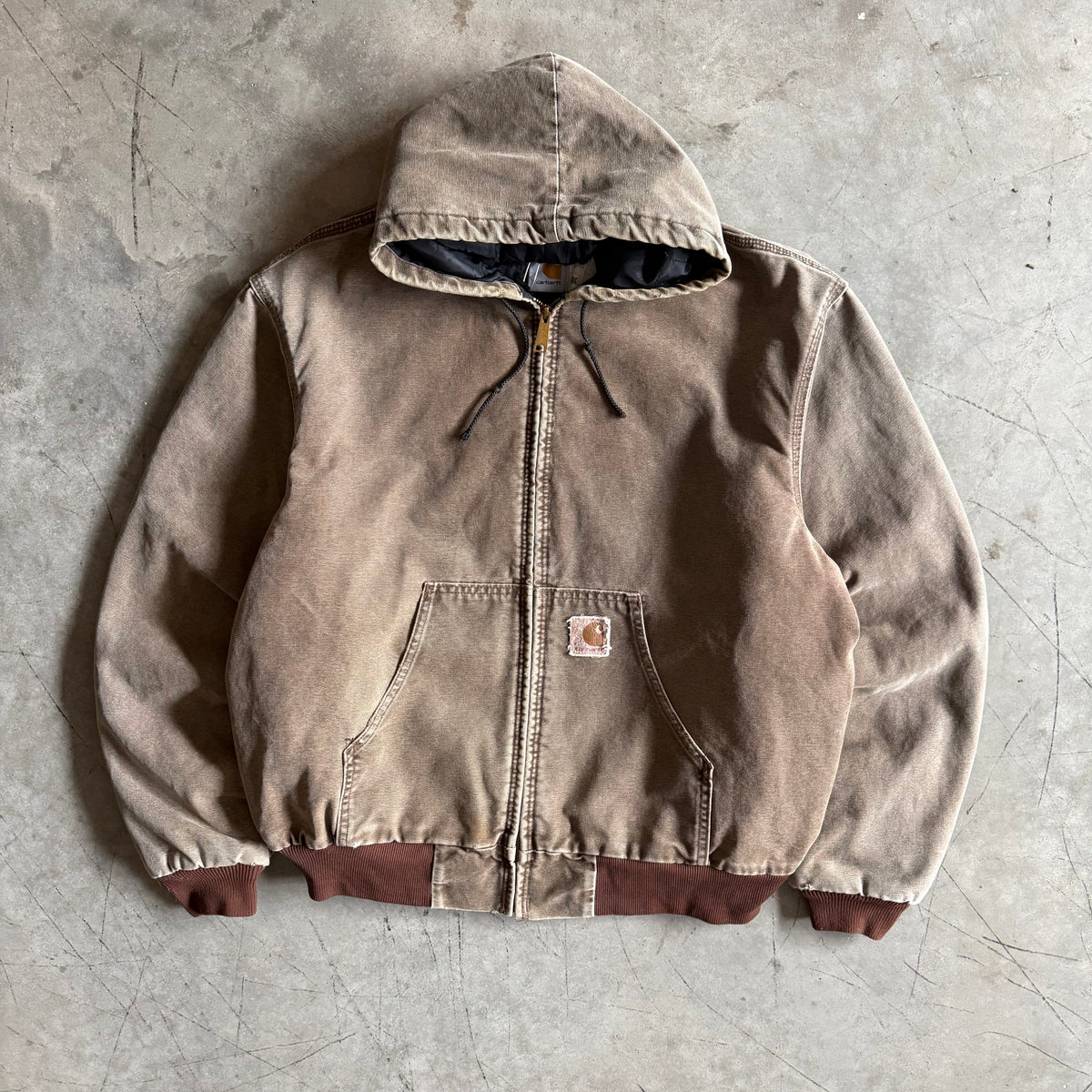 Vintage Carhartt ‘JQ282’ Chestnut Brown Quilt Lined Active Jacket