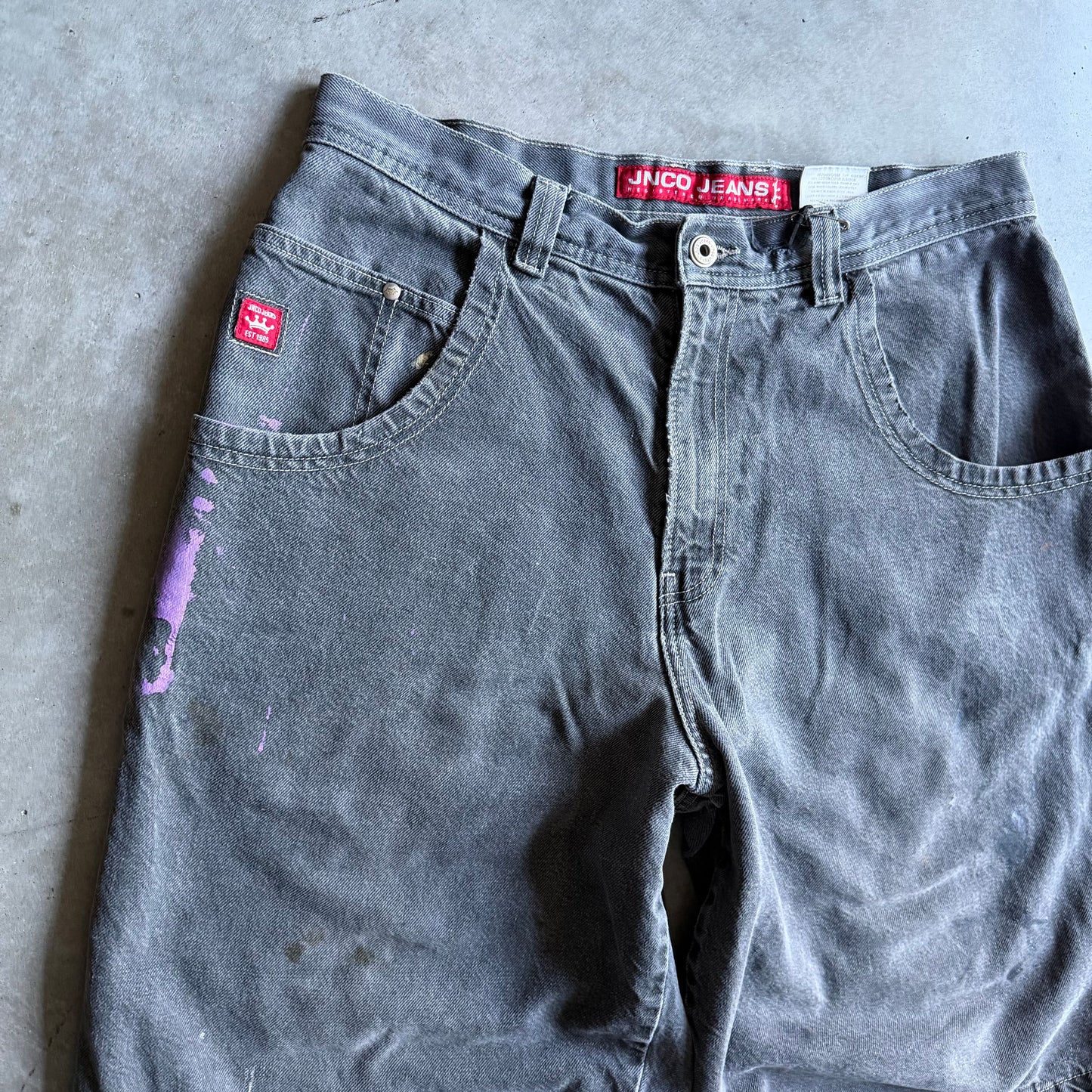 Vintage JNCO Jeans Bulldog Black Baggy Shorts