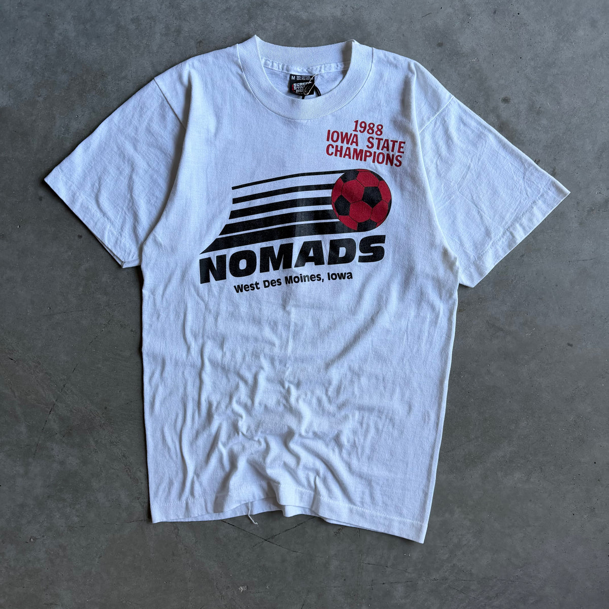 Vintage West DSM Nomads ‘88 Iowa State Soccer Champions Tee