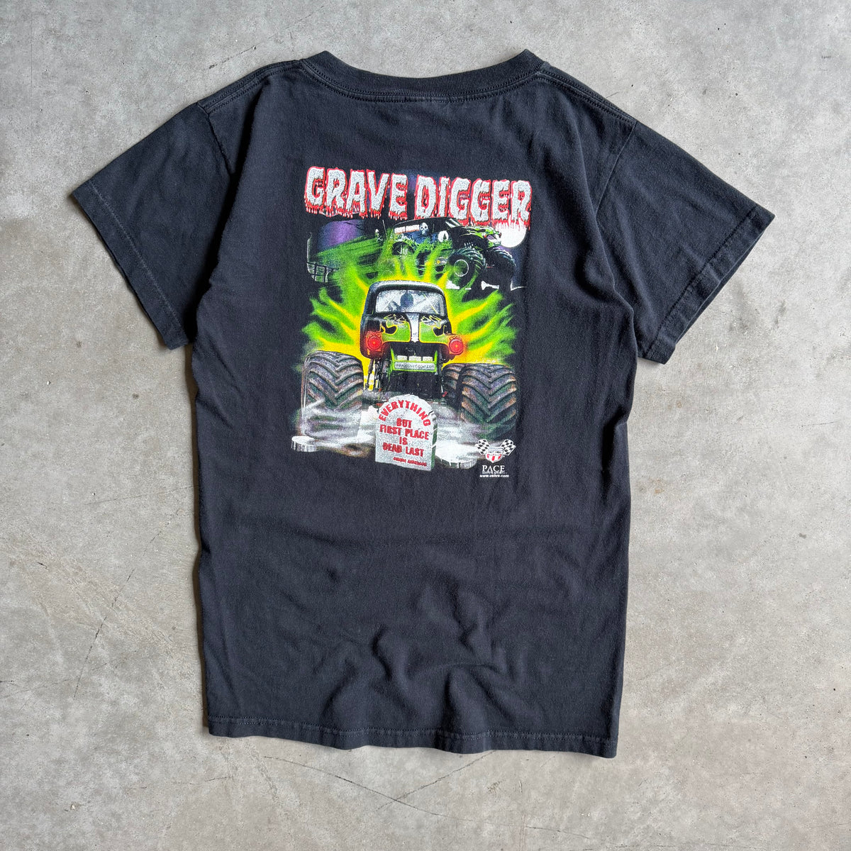 Y2K Grave Digger Monster Truck Racing Black Tee