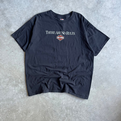 Y2K Harley Davidson “There Are No Rules” Slogan Tee