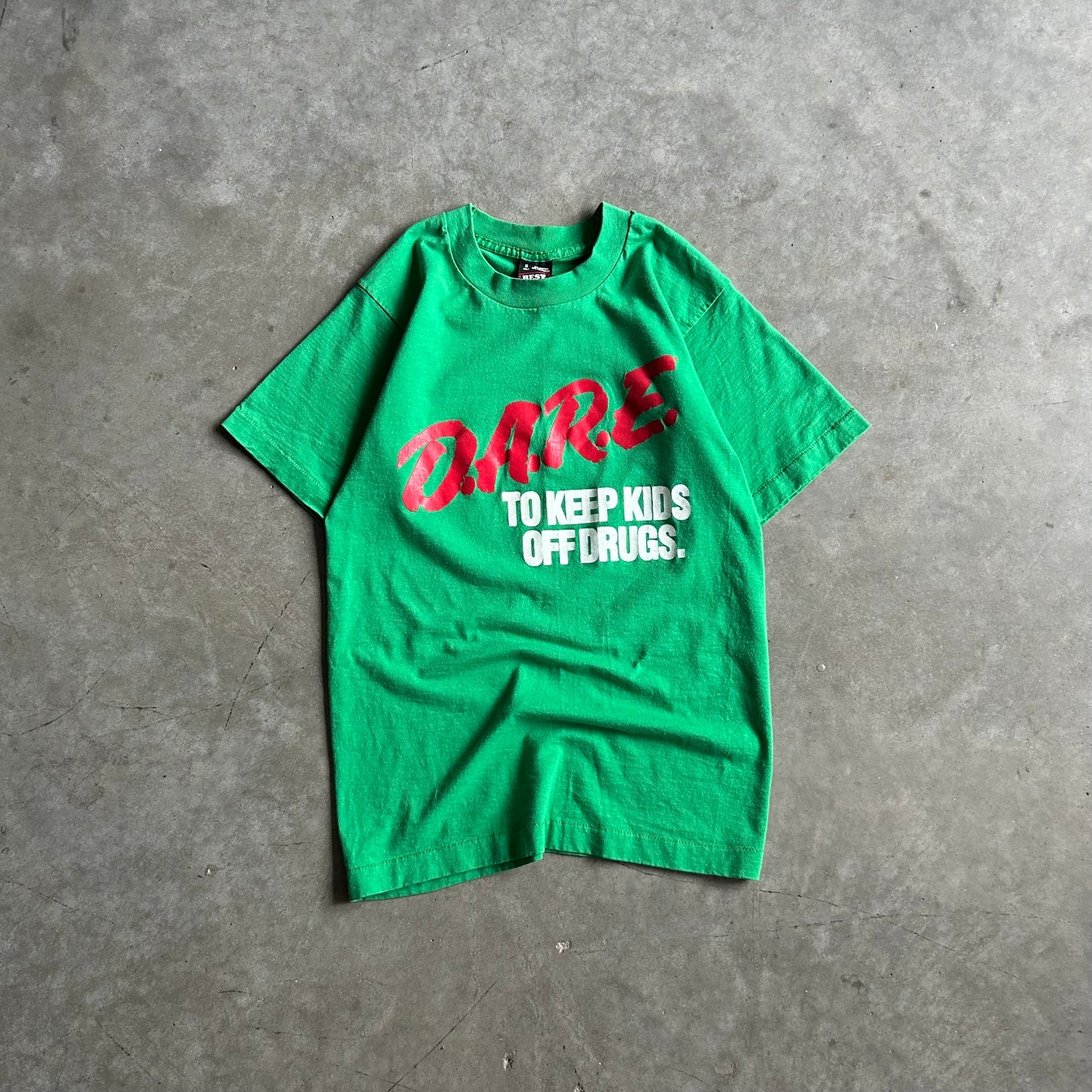 Vintage D.A.R.E. To Keep Kids Off Drugs Green Tee