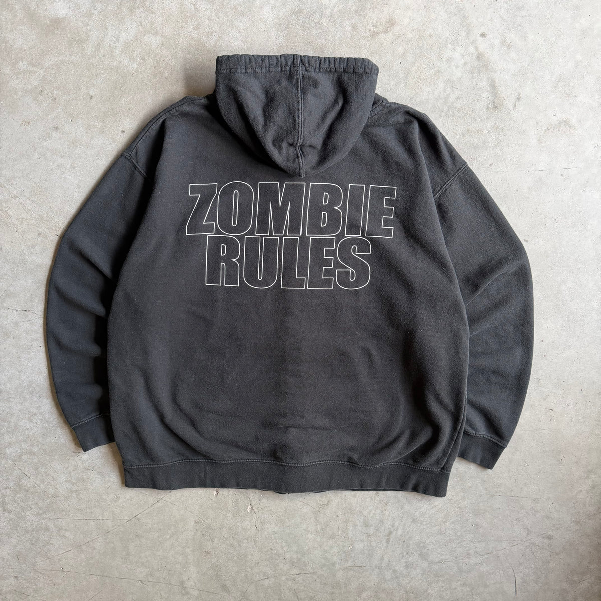 Y2K Rob Zombie Black/White Portrait Zip-Up Hoodie