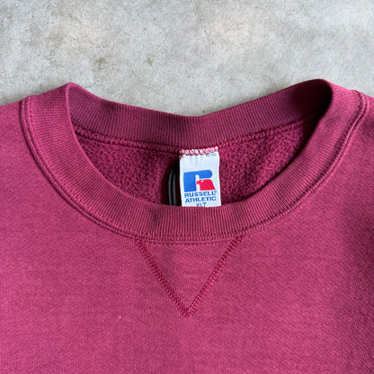 Vintage Russell Athletic Blank Maroon Sweatshirt