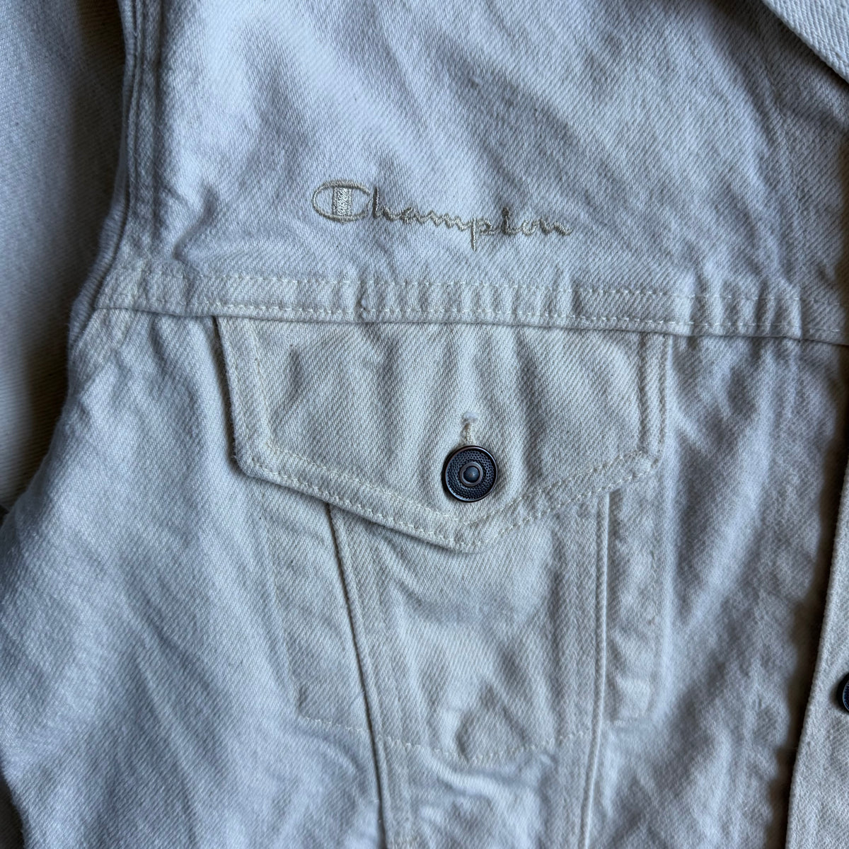Vintage Champion 1996 Atlanta Olympics Off White Denim Jacket