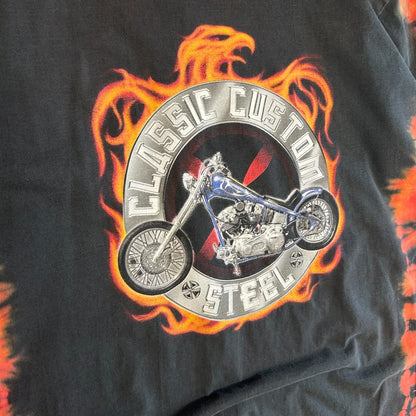 Y2K Classic Custom Steel Tie Dye Biker Tee