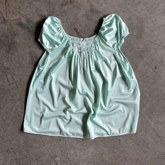 Women’s Vintage Lorraine Teal Babydoll Slip Short