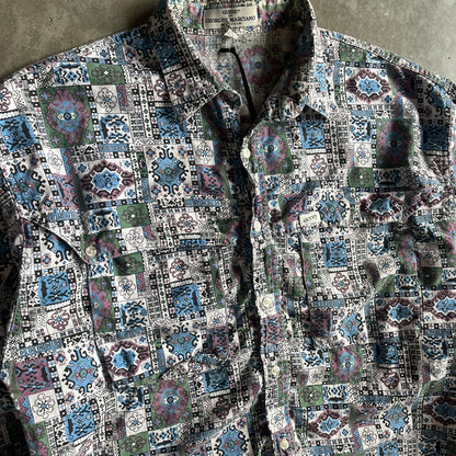 Vintage Guess Abstract Button Down Shirt
