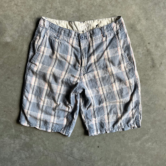 Y2K OTB Plaid Baggy Beach Shorts