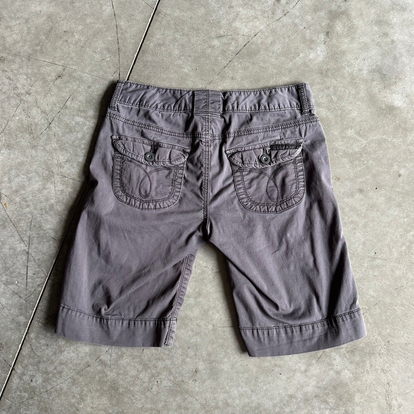 Women’s Y2K Calvin Klein Baggy Grey Cargo Shorts