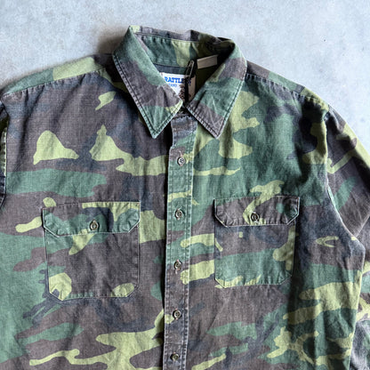 Vintage Rattlers Brand Camo Button Up Shirt