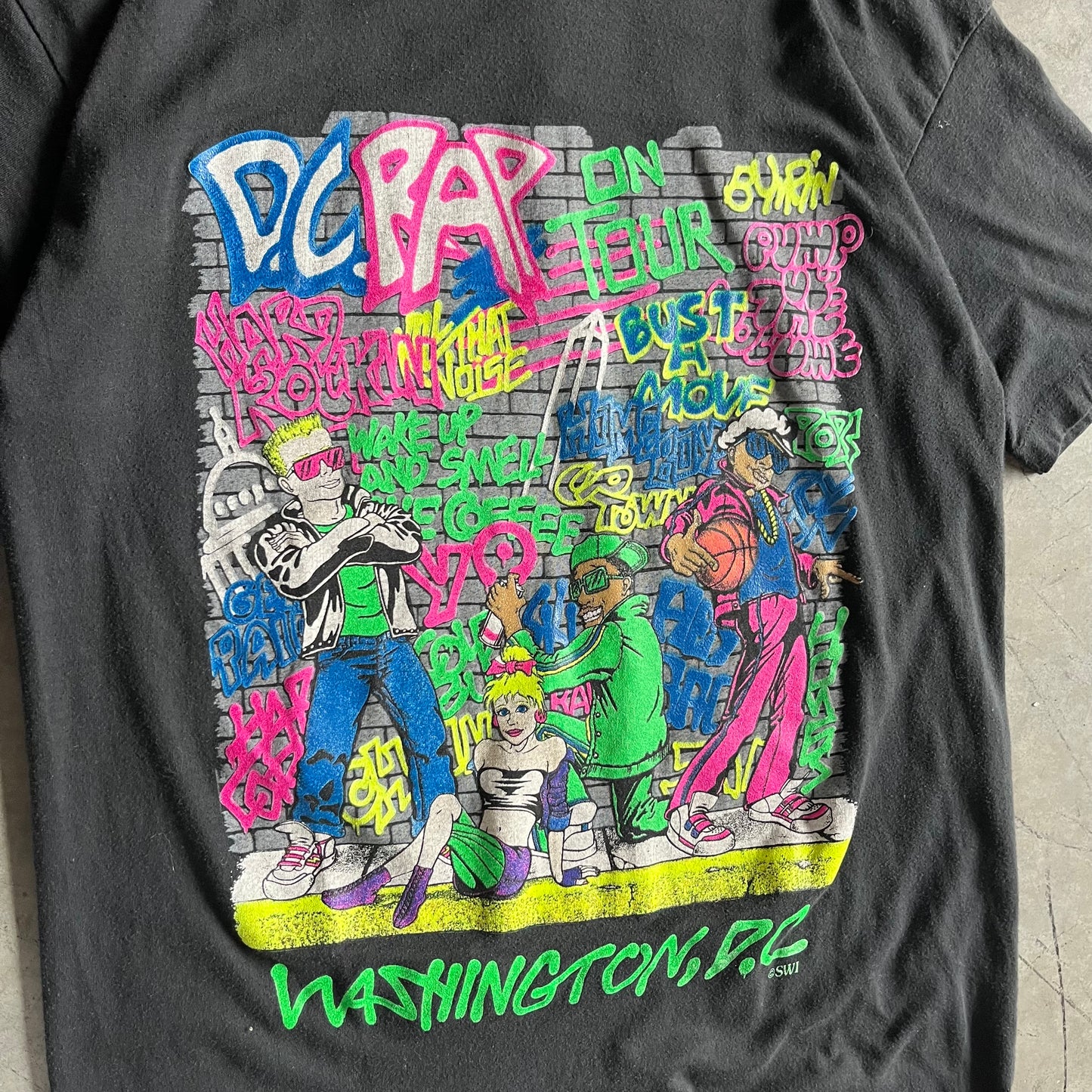 Vintage SWI DC Rap Street Graffiti T Shirt