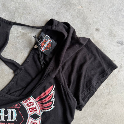 Women’s Harley Davidson Black “Freedom Machine” Bling Tee