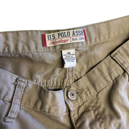 Y2K US Polo Assn Khaki Cargo Shorts