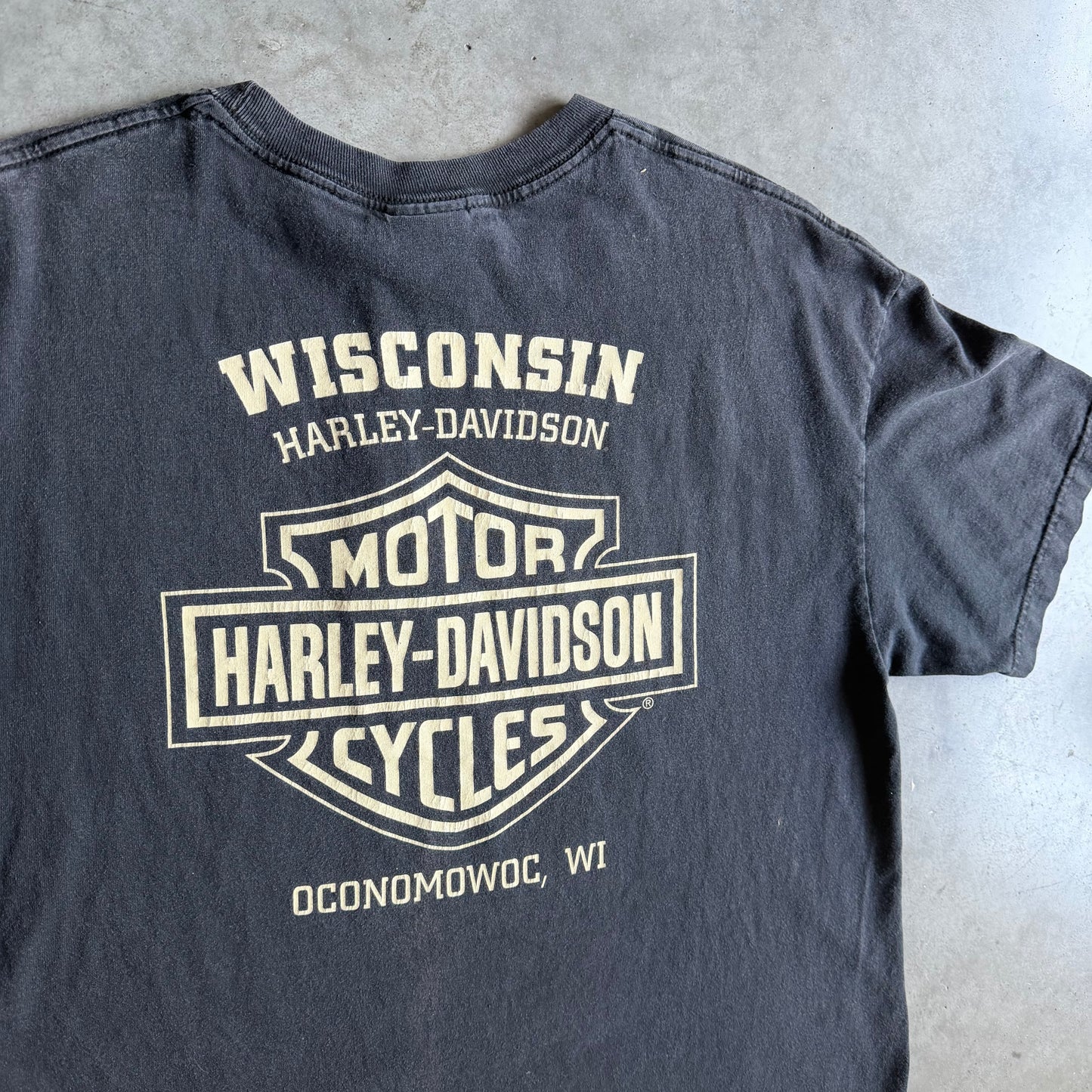 Vintage Harley Davidson WW2 Motorcycle & Planes Lady Tee