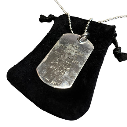 Chrome Hearts God Bless The World Dog Tag