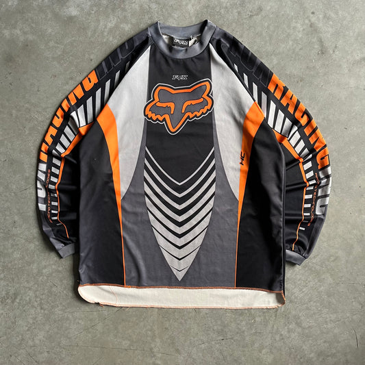 Y2K Fox Racing Black & Orange Moto Jersey