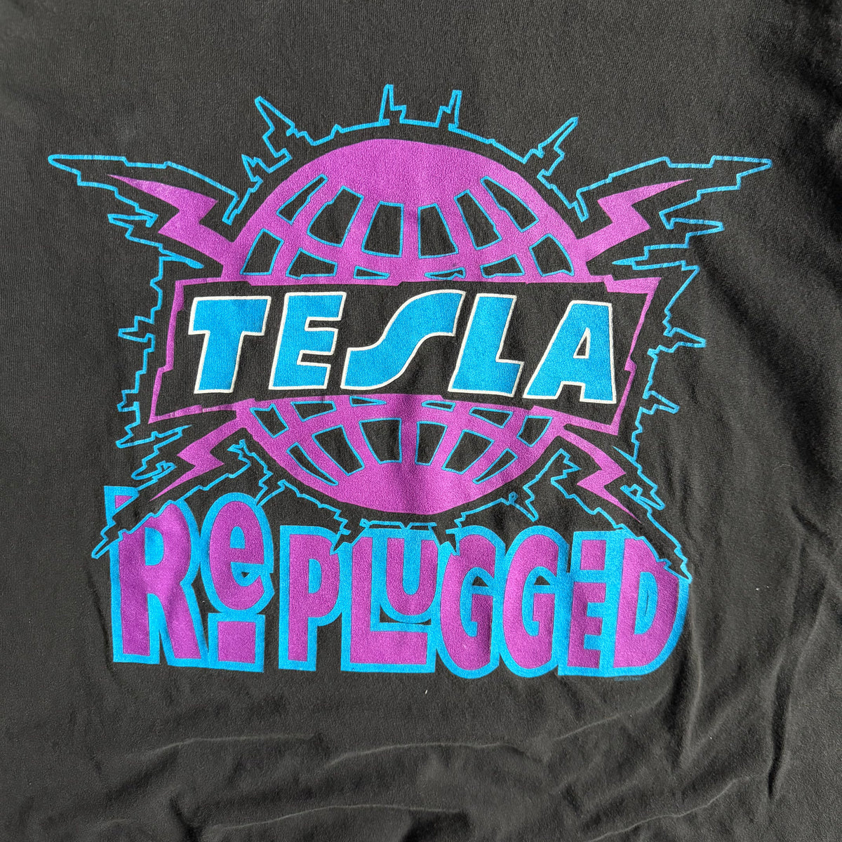 Vintage Tesla Replugged Band T Shirt