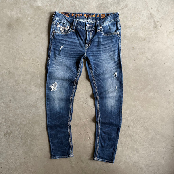 Women’s Y2K Rock Revival Drew Cuffed Skinny Jeans