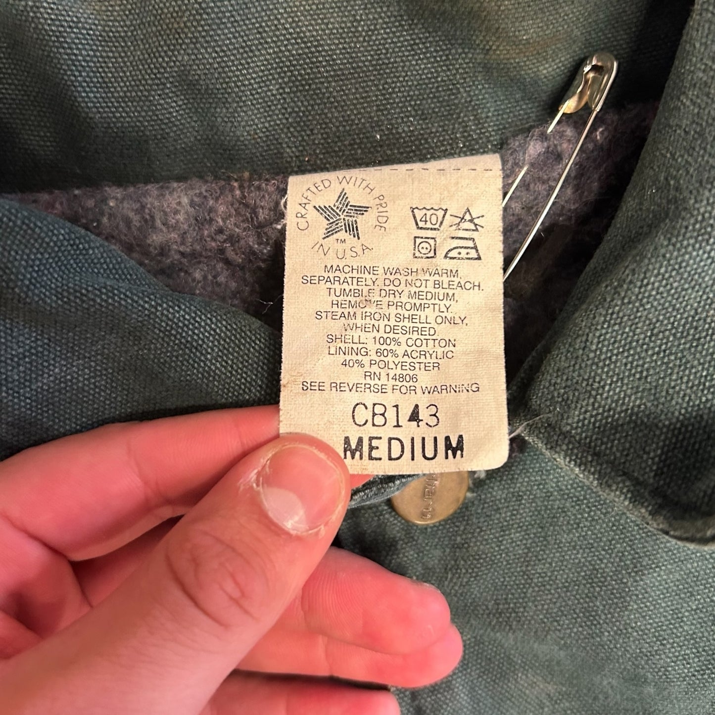 Carhartt ‘CB143’ Hunter Green Chore Coat