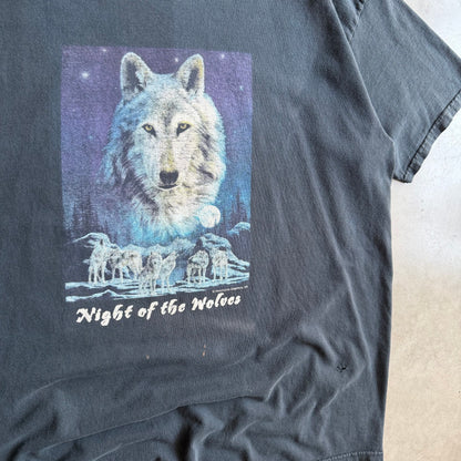 Vintage “Night Of The Wolves” Square Art Tee