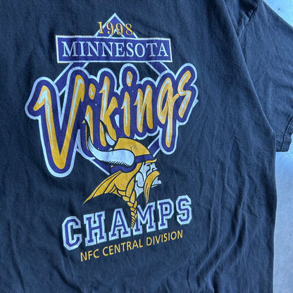Vintage Minnesota Vikings 1998 NFC Central Division Champs Tee