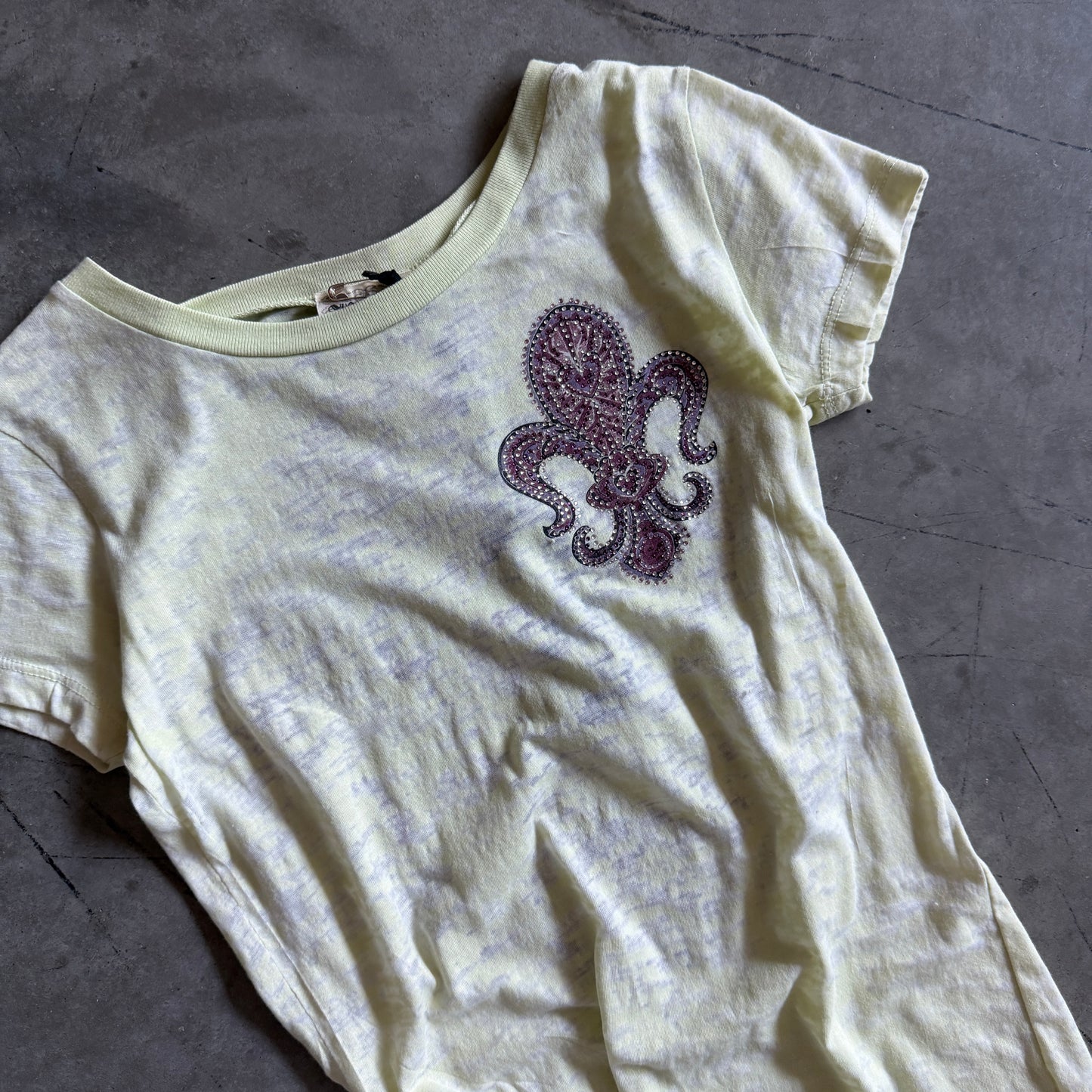Y2K Vocal Yellow Acid Fleur Tee